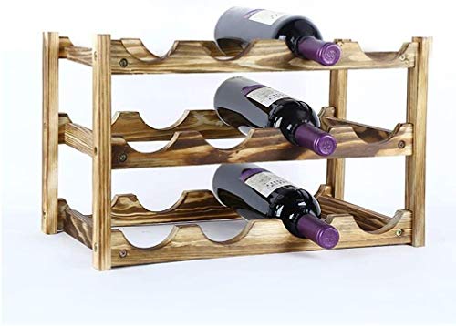 Soporte para botellas de vino de madera maciza 12 lugares