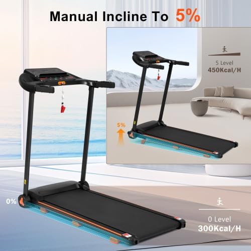 Caminadora Plegable Silenciosa 2.5HP, Capacidad 300 lbs, Velocidad 7.5 MPH miniatura 7