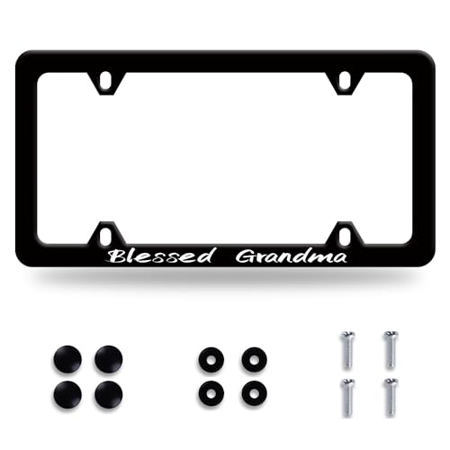 Blessed Grandma License Plate Frame StainlessSteel Christian License Holder