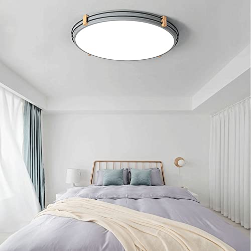 Lampe plafond LED blanche 6000k plate au design rond épuré