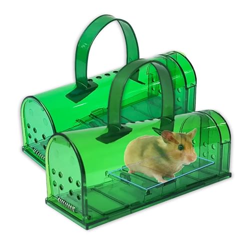 ZHYTUAL Lot de 2 Pièges à Attrape Souris Pièges à Rat Réutilisables Piège à Souris sans Tuer Respectueux des Animaux pour la Maison Le Jardin Le sous-Sol Le Garage l'Entrepôt