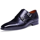 double monk hochzeit  DESAI Herren Business Slipper Schuhe, Schwarz, EU 39