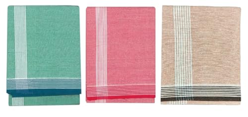 Image of Men's Cotton Lungi | Traditional Indian Wear | Soft & Breathable Checked Lungis for Daily Comfort, Home Wear & Casual Use | Free Size Wrap