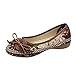 Scarpe Stampa Scarpe da Donna Piatte in Stile Etnico con Nodo Scarpe da Donna Scarpe Casual da Donna in Cotone Primaverile Grembiule Asilo Nido