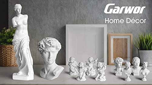 Garwor 4Pcs/Set Classic Mini Greek Bust Resin Sculptures And Statues, Home Décor, Michelangelo Sculpture Figurine, David Venus Agrippa Aphrodite, Mini 2.7” Resin Figure Sculpture Crafts #TOP5