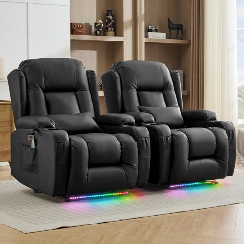 Sillón reclinable eléctrico negro de una plaza