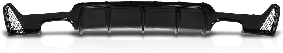 PIT66 Rear Bumper Diffuser Quad Out Exhaust Black Compatible with BMW 4 Series F32 F33 F36 2014-2018 with M Sport Performace Rear Bumper Only, Fit Model with M Sport Bumper Only