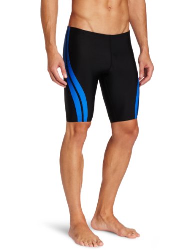 The Finals Men's Reactor Splice Jammer Swimsuit, Black/Blue, 28