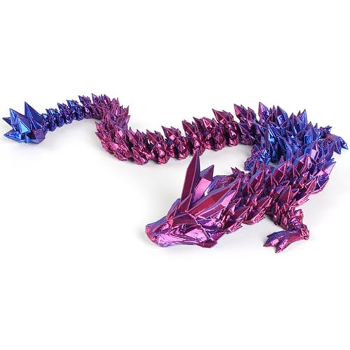 3D Printed Dragon,dragon Toy,Colorful Gradient Crystal Pytho