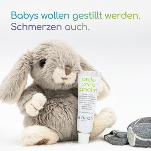 Ardo Care Lanolin Brustwarzensalbe 30ml, beruhigt schützt & pflegt deine Brustwarzen beim Stillen, ultra-reines Lanolin aus Wollfett Wollwachs (Nippelcreme Still-Salbe Nipple Cream Balm Brust Stillen)