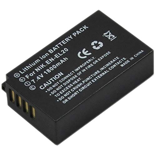 BTBAI Camera Battery for EN-EL20 en-el20a j1 j2 j3 s1 v3 one aw1 aw3 coolpix a coolpix p1000 coolpix p950 Digital u1a