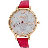  Ravel goldf. Damenuhr Schmetterlingszifferblatt Hotpink PU Armband R0128.15.2