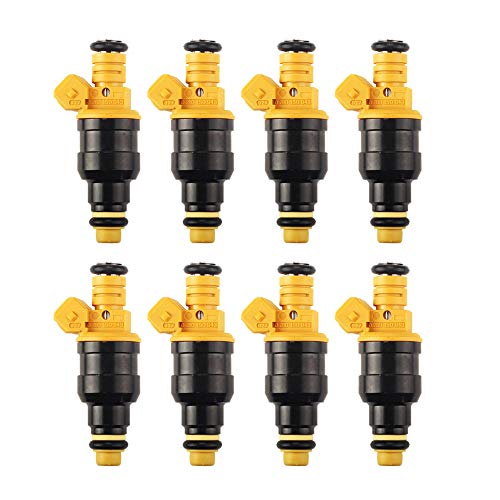 Dasbecan Fuel Injector Set of 8 - Replaces part 280150943, 0280150939, 0280150909 Fits for Ford E250 F150 F250 F350 E350 Mustang LincoIn and Mercury 4.6L, 5.0L, 5.4L, 5.8L Vehicles - Year 1992-2004