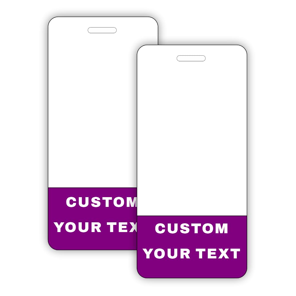 Custom Badge Buddy 4.5x2.1in - Vertical - PVC Material Durable and Anti-Scratch Waterproof - Great for Medical Nurse, Doctor, Student, Staff -