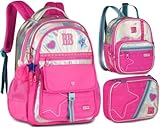 Kit Mochila de Costas Grande Holográfica Oficial Rebecca Bonbon Lancheira Estojo RB27021 (Rosa)