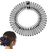 Circle Comb Headband - Full Circular Stretch Tool, Single Unit Retractable Accessory For Secure Styling, Flexible Hair Wrap With Interlocking Teeth, Salon Hardware, Grip Band For Yoga, Spas And Gyms