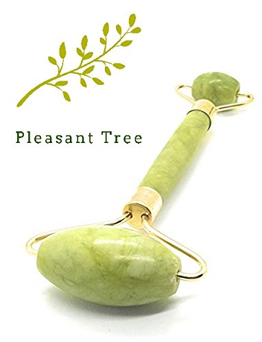 Jade Roller Anti-Aging Facial Massager | Genuine Jade Stone | Reduce Wrinkles and Puffiness in Face Neck and Eyes