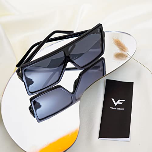 Oversized Square Sunglasses for Women Men Polarized UV Protection,Trendy Fashion Shades Designer Style VF72033