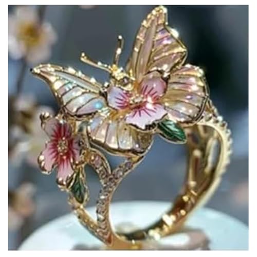 Bagues Tendance pour Filles anneaux papillons réglables mode
