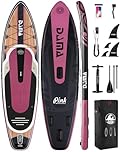 DAMA 11'*34"*6" Stand Up Paddle Board, Inflatable Paddle Board,Inflatable Paddle Boards for Adults w/a Wide, Smooth and Non Slip Deck, Versatile Styles, Suitable for Adults，Teenagers,Black Purple.