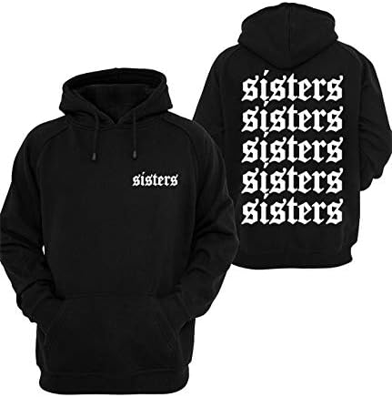 BLIKEM Charles Sisters Hoodie Mens Hoodie Sweatshirt Adult Cotton Black L