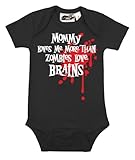 Mommy Loves Me Zombie Splat Black One Piece - My Baby Rocks