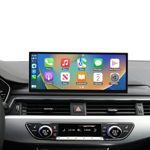 Ninetom 12.3'' Car Radio Touchscreen with Wireless Carplay & Android Auto for 2016-2019 Audi A4 A5 with MIB System, Supports Mirrorlink, Camera, Navigation