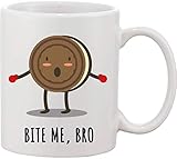 Bite Me Bro Brave Little Biscuit Keramiktasse