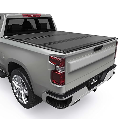 YITAMOTOR Low-Profile Hard Tri-Fold Truck Bed Tonneau Cover Compatible with 2019-2026 Chevy Silverado/GMC Sierra 1500 New Body Style with 5.8 ft Bed Without Multi-Flex Tailgate