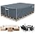 Outdoor Furniture Cover Waterproof, Outdoor Sectional Cover, 500D Heavy Duty, All Weather Protection Rectangular Patio Covers for Outdoor Furniture Set, 126" L x 64" W x 29" H -Grey