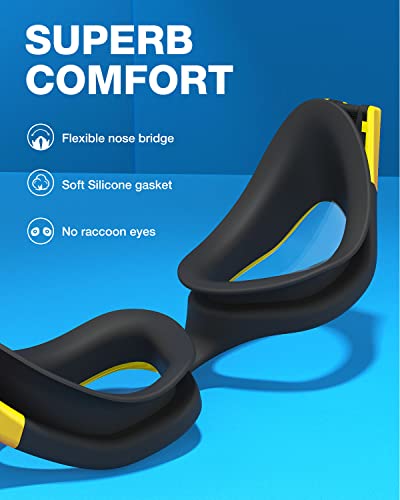 Image of ZIONOR Swim Goggles, Upgraded G1 Polarized Swimming Goggles Anti-Fog for Adult Men Women