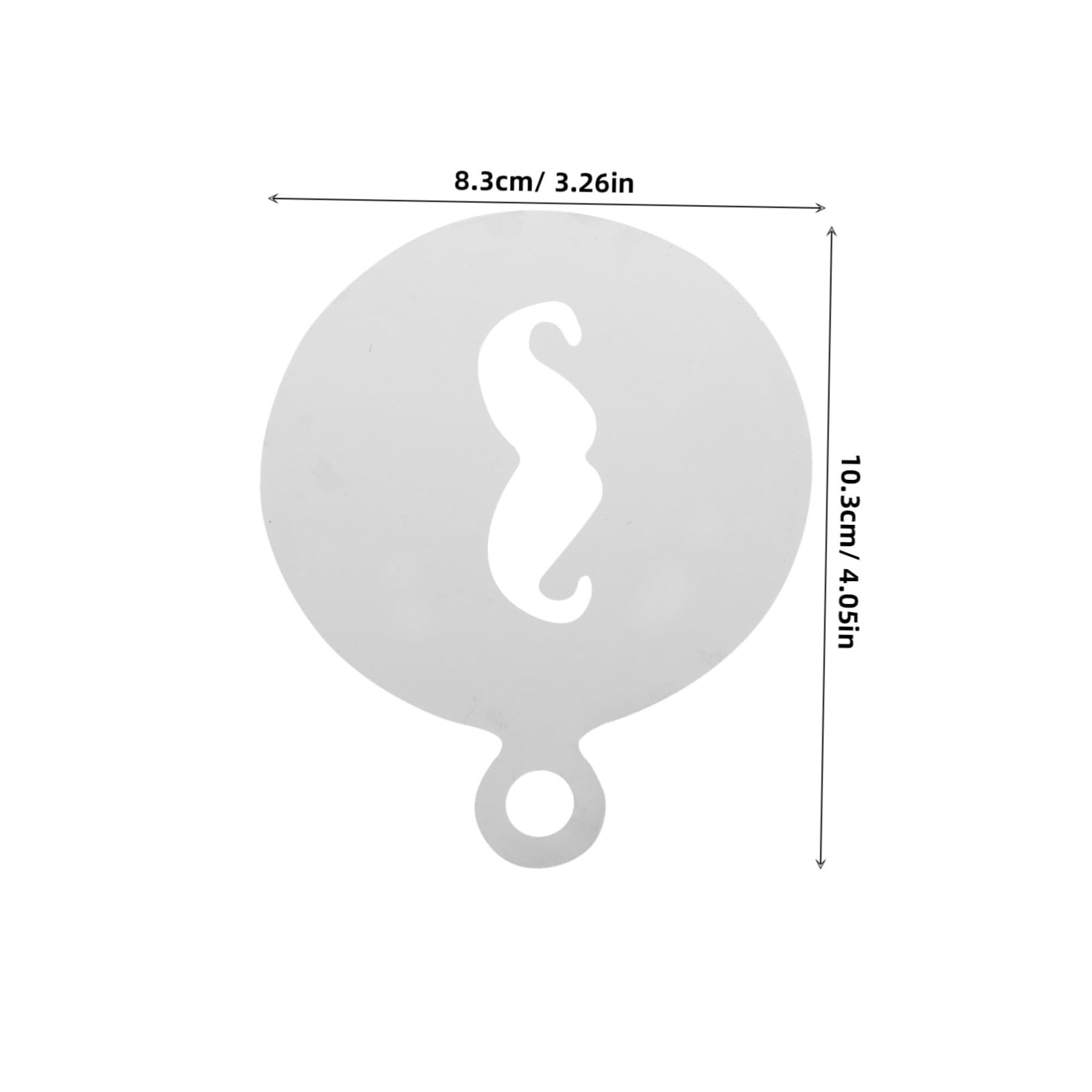 FONDOTIN 4Pcs Reusable Latte Art Templates for Cappuccino Hot Chocolate for Decorating Oatmeal Cakes Cookies Easy to Use Design