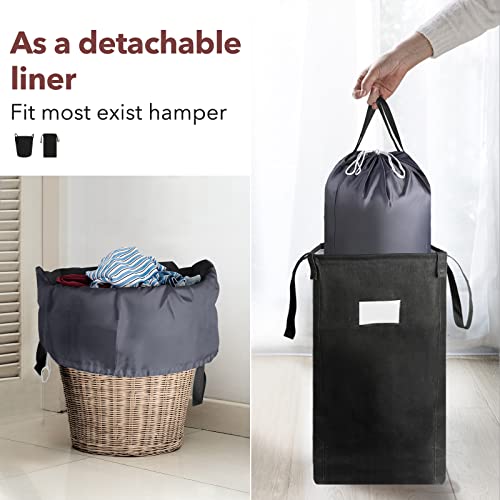 90L Laundry Bags Extra Large Heavy Duty, Travel Laundry Bags With Handles And Drawstring, Washable Laundry Bags For Dirty Clothes Organizers, Fit A Laundry Basket Or Hamper Liners(Grey) #TOP4