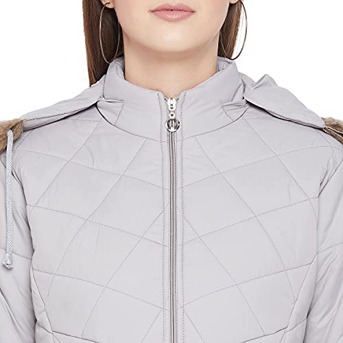 Image of VERO AMORE Women's Black winter wear full sleeve solid parka Jacket-2175A