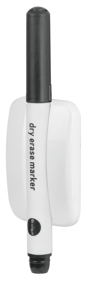 Bi-Office AA0516 - Rotulador y borrador magnético para pizarras de borrado en seco, 130 x 40 mm, color blanco