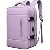 Mochila Feminina e Masculina - Notebook, Casual, Viagem, Trabalho, Escola, Academia, Grande, Impermeável, Reforçada - Ideal para Trabalho, Faculdade e Viagens - Com Entrada USB, Mala de Mão (Roxo)