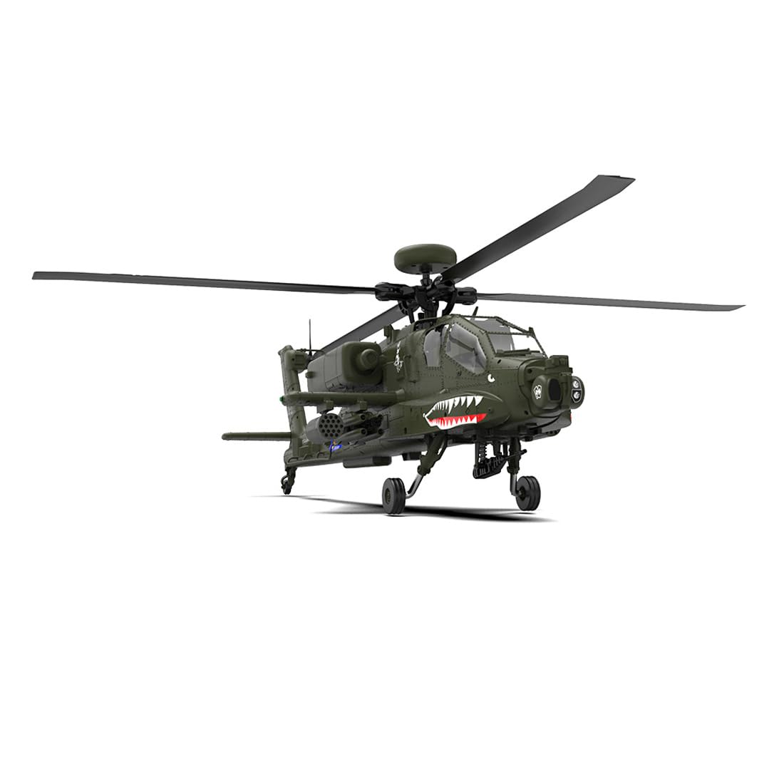 Helikopter RC F11 AH64 RC helikopter 1:32 6CH RC Dual-Axis Co-Drive bezszczotkowy helikopter kaskaderski 6G/3D dla entuzjastów modeli lotnictwa - wersja RTF