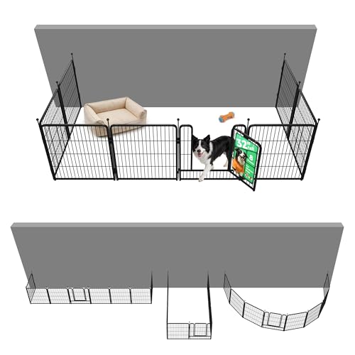 Image of FXW Rollick Dog Playpen with Anchor Kit (Pack of 4) - 32 Inch 8-Panel Dog Pen for Medium & Large Dogs, Stable & Safe Indoor /Outdoor Play│Patented