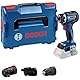 Bosch Professional 18V System Akku Schrauber GSR 18V-90 FC - FlexiClick System (inkl. 1x Metallbohrfutter-Aufsatz GFA 18-M, 1x Exzenteraufsatz GFA 18-E, 1x Winkelaufsatz GFA 18-W, L-BOXX)