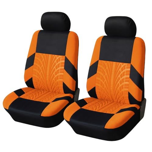 KLBVFDYAN Coche Juegos de Funda de Asiento para Citroen C4 Coupe I 2004 2005 2006 2007 2008 2010, Auto Tela Delanteros Y Traseros Cubreasientos Juegos Protección Interior,A/2 Seats AOrange