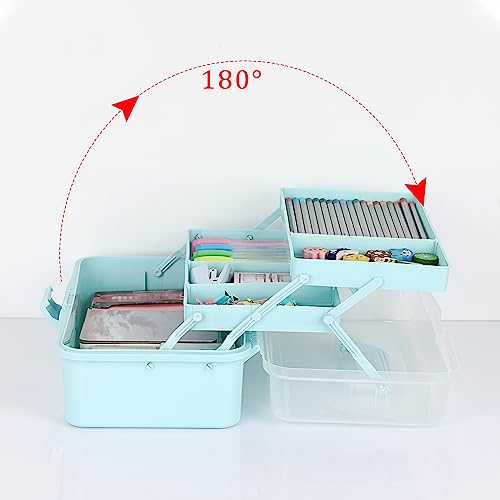 IGNPION 3 Layer Craft Stackable Storage Box 7-compartment Mulit Purpose Dividers Storage Container for Storing&Organising Toys - Image 3