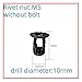 10pcs M5 M6 Petal Rivets Lock Nut Set Steel Riveter Hollow Iron Clip Fixed Plate Nuts Rivet Metal Clamp for Car License (Color : Black, Size : M5 nut)