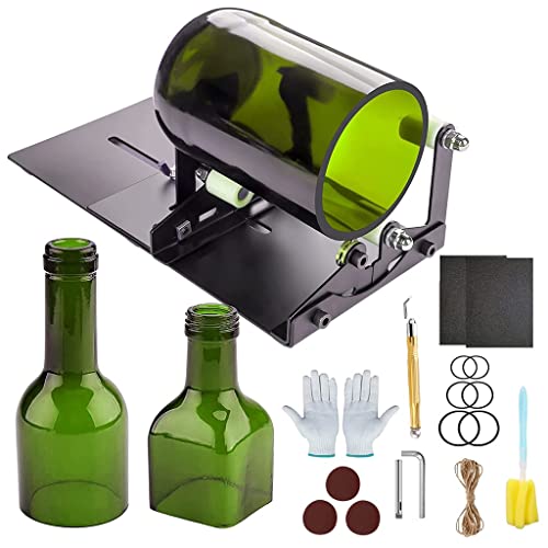 Glasschneider For Flaschen Arc Flaschenschneider Bottle Cutter Kit Glasschneider Fur Flaschen Rund Und Eckig Zur DIY Flaschen Pflanzmaschinen Kronleuchter Aus Glas Kerzenständer ( Color : 19pc ) Cover