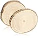 Produktbild com-four® 2X Baumscheibe aus Vollholz mit Rinde - Dicke Holzscheibe zur Dekoration - Deko-Untersetzer für Vasen und Geschirr - runde Baumscheibe zum Basteln