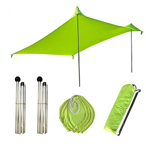 Ultraleichtes Outdoor Camping Strandzelt Sonnenschutz Sonnenschutz Plane Markise Garten Hängematte Baldachin Wanderbodenmatte 210 x 150cm