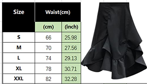 Jupe asymétrique plissée noire pour élancer et affiner la taille