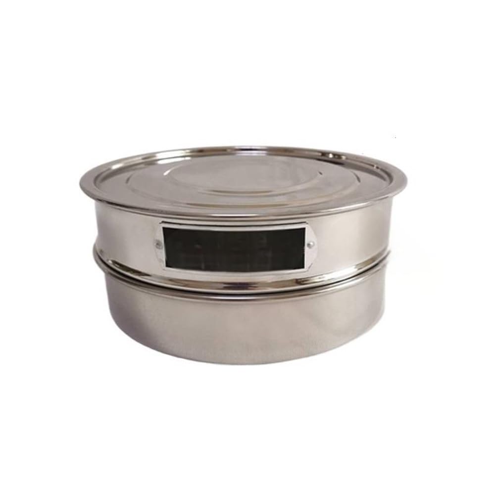 Sito testowe ze stali nierdzewnej, Sito laboratoryjne do pobierania próbek ze stali nierdzewnej z pokrywką i dnem o średnicy 20 cm 0,075–2,5 mm(0.15mm)