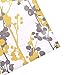 DriftAway Leah Abstract Floral Blossom Ink Painting Thermal Insulated Window Curtain Valance Rod Pocket 52 Inch by 18 Inch Plus 2 Inch Header Golden Yellow Gray 1 Pack