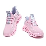 GSLMOLN Women's Workout Shoes Young Girl's Non Slip Athletic Tennis Walking Blade Type Sneakers Pink