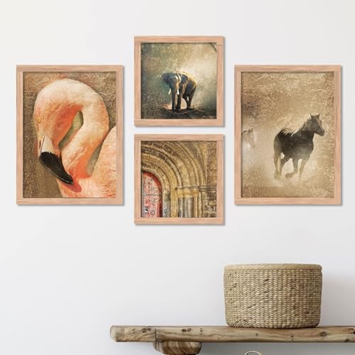 Image of Kotart Paintings Modern Art Wall Decor Framed Paintings for Bedroom Room Living Room - Framed Wall Posters /Paintings with Frame - Paintings for Wall Decoration Set of 4 (Art 8, Big (13x17 or 13x13 inch))